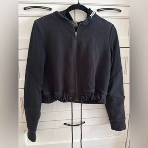 Gymshark women’s zip hoodie with cinch bottom Size S